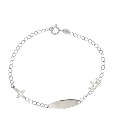 Παιδική ταυτότητα λευκόχρυση 14K